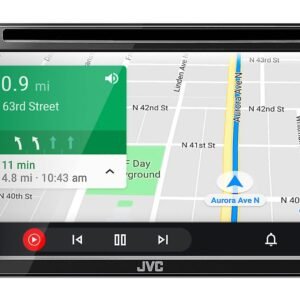 JVC KW-V960BW 6.8" Android Auto/Apple CarPlay, Built-in Bluetooth In-Dash CD/DVD/DM Receiver